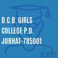 D.C.B. Girls College P.O. Jorhat-785001 Logo