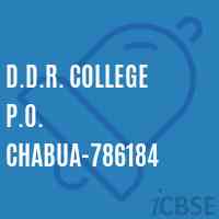 D.D.R. College P.O. Chabua-786184 Logo