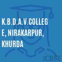 K.B.D.A.V.College, Nirakarpur, Khurda Logo