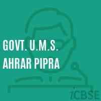 Govt. U.M.S. Ahrar Pipra Primary School Logo