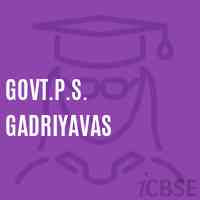 Govt.P.S. Gadriyavas Primary School Logo
