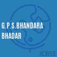 G.P.S.Bhandara Bhadar Primary School Logo