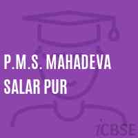 P.M.S. Mahadeva Salar Pur Middle School Logo