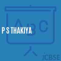 P S Thakiya Primary School Logo