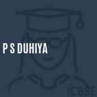 P S Duhiya Primary School Logo