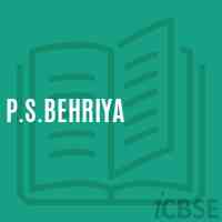 P.S.Behriya Primary School Logo