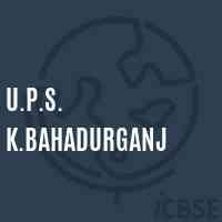 U.P.S. K.Bahadurganj Middle School Logo