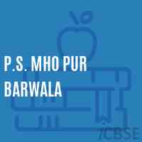 P.S. Mho Pur Barwala Primary School Logo