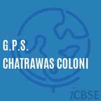 G.P.S. Chatrawas Coloni Primary School Logo