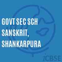 Govt Sec Sch Sanskrit, Shankarpura Secondary School Logo