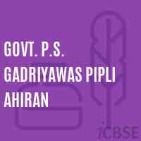 Govt. P.S. Gadriyawas Pipli Ahiran Primary School Logo