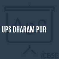 Ups Dharam Pur Middle School Logo