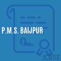 P.M.S. Baijpur Middle School Logo