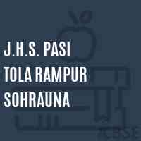 J.H.S. Pasi Tola Rampur Sohrauna Middle School Logo