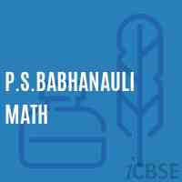 P.S.Babhanauli Math Primary School Logo