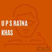 U P S Ratna Khas Middle School Logo
