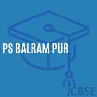 Ps Balram Pur Primary School Logo