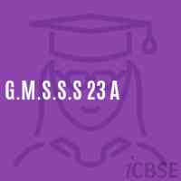 G.M.S.S.S 23 A Senior Secondary School Logo