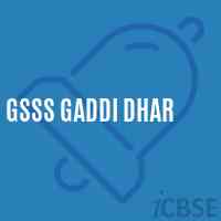 Gsss Gaddi Dhar High School Logo