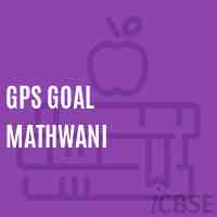 Gps Goal Mathwani Primary School Logo
