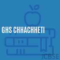 Ghs Chhachheti Secondary School Logo