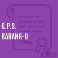 G.P.S. Rarang-Ii Primary School Logo
