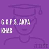 G.C.P.S. Akpa Khas Primary School Logo