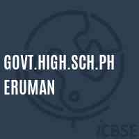 Govt.High.Sch.Pheruman Secondary School Logo
