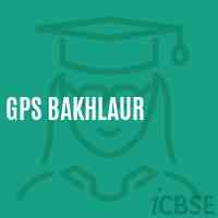 Gps Bakhlaur Primary School Logo