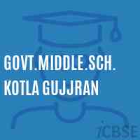Govt.Middle.Sch.Kotla Gujjran Middle School Logo