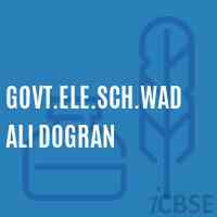 Govt.Ele.Sch.Wadali Dogran Primary School Logo