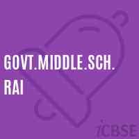 Govt.Middle.Sch.Rai Middle School Logo