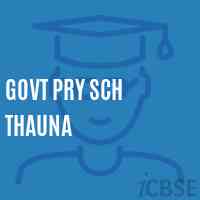 Govt Pry Sch Thauna Primary School Logo