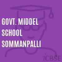 Govt. Middel School Sommanpalli Logo