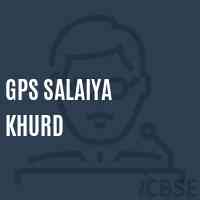Gps Salaiya Khurd Primary School Logo