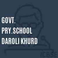 Govt. Pry.School Daroli Khurd Logo
