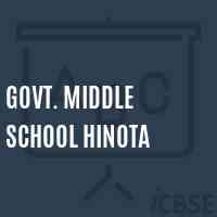 Govt. Middle School Hinota Logo