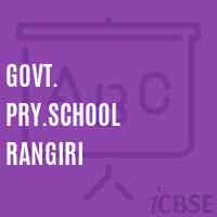 Govt. Pry.School Rangiri Logo