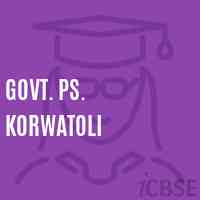 Govt. Ps. Korwatoli Primary School Logo
