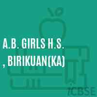 A.B. Girls H.S. , Birikuan(Ka) School Logo