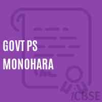 Govt Ps Monohara Primary School Logo