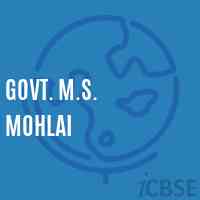 Govt. M.S. Mohlai Middle School Logo