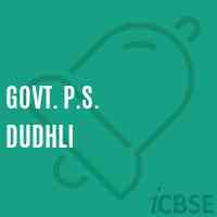 Govt. P.S. Dudhli Primary School Logo