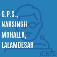 G.P.S., Narsingh Mohalla, Lalamdesar Primary School Logo