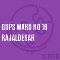 Gups Ward No 16 Rajaldesar Middle School Logo