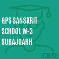 Gps Sanskrit School W-3 Surajgarh Logo