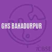 Ghs Bahadurpur Secondary School Logo