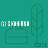 G I C Kahirna High School Logo