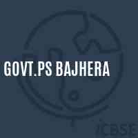 Govt.Ps Bajhera Primary School Logo