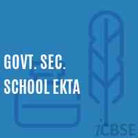 Govt. Sec. School Ekta Logo